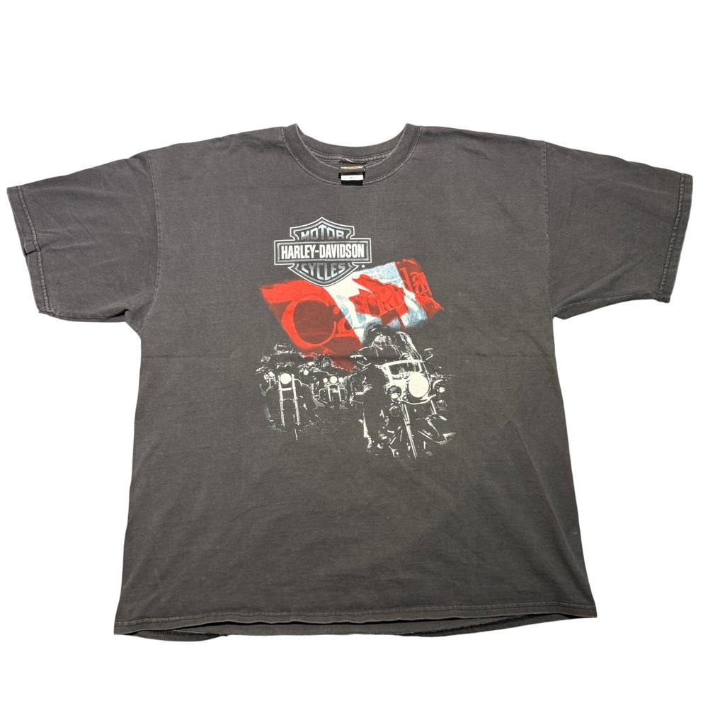 Harley-Davidson British Columbia Canada Graphic T-Shirt Black XL Biker Tee
